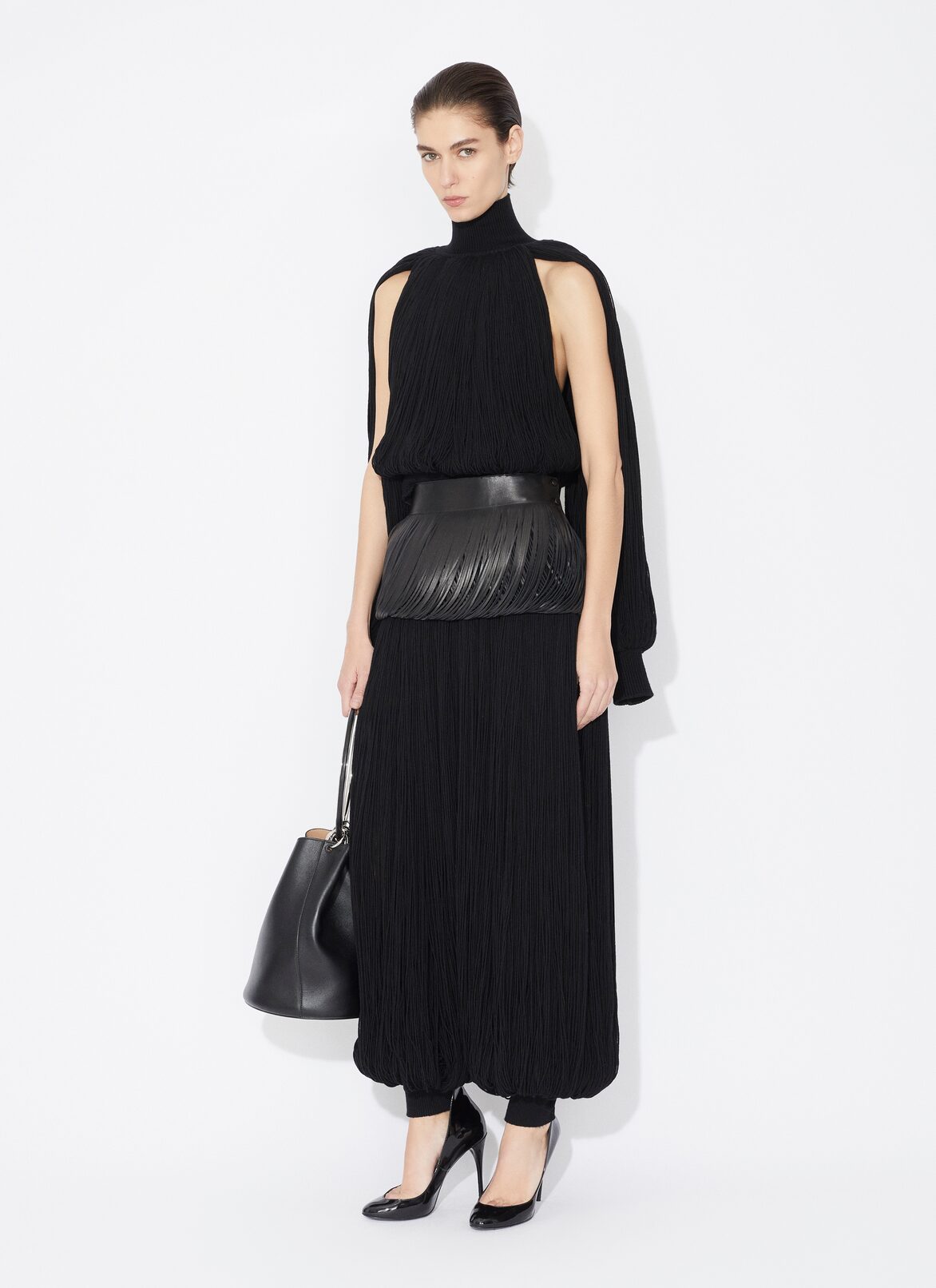 KNITTED FRINGES JUMPER ALAÏA  KNITTED FRINGES JUMPER